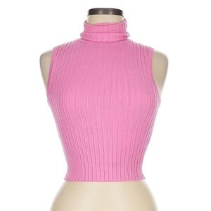 Zara Pink Ribbed Knit Top